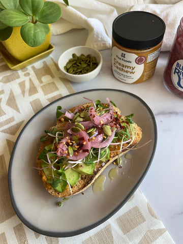 Creamy Cashew Loaded Toast