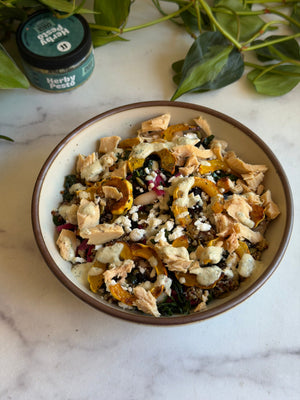 Fall Pesto Kale Salad