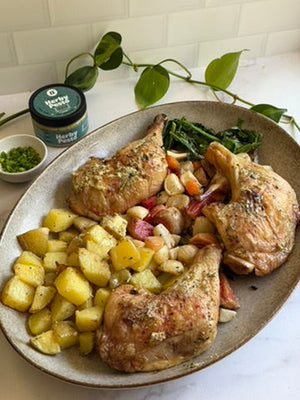 Herby Roasted Vegetables + Chicken