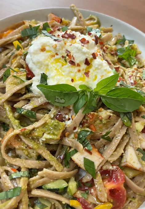 Pistachio Pesto Fettuccine