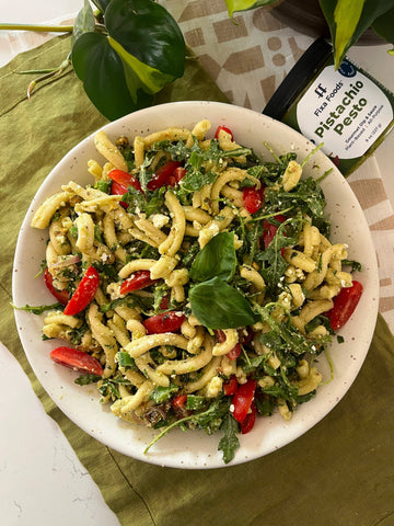 Spring Pistachio Pesto Pasta Salad