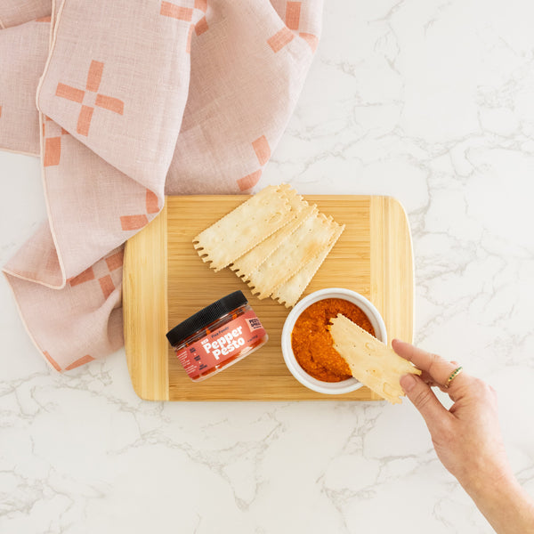 Fix a Board with Red Pepper Pesto